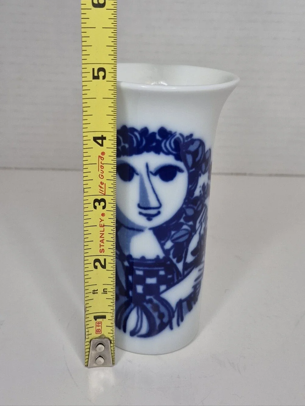Rosenthal Blue Face Vintage Porcelain Vase by Bjorn Wiinblad Excellent